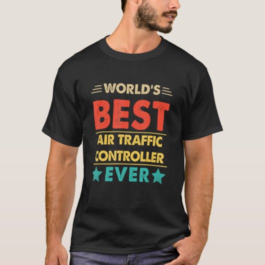 Retro World's Best Air Traffic Controller Ever Tシャツ (正面)