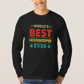 Retro World's Best Housekeeper Ever   Tシャツ (正面)