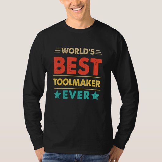 Retro World's Best Toolmaker Ever Tシャツ (正面)