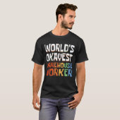 Retro World's Okayest Warehouse Worker Tシャツ (正面フル)