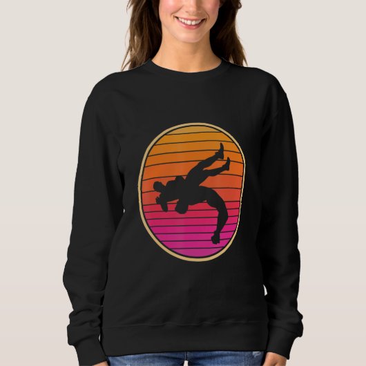 Retro Wrestling Wrestler スウェットシャツ (正面)