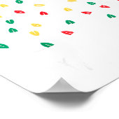 Retro Xmas Merry Christmas Tree Lights  ポスター (角)