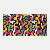 Retro y2k Aesthetic Colorful Abstract Pattern デスクマット (正面)