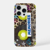 Retro Y2K Cassette Tape 1980s Leopard Print aesthe iPhoneケース (裏面)