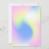 Retro Y2K Cyber Pink Neon Photo Graduation 案内状 (裏面)