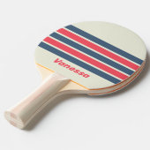 Retro Yacht Club Across Striping with Name 卓球ラケット (正面アングル)
