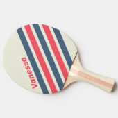 Retro Yacht Club Angled Striping with Name 卓球ラケット (横)