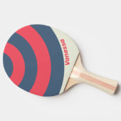 Retro Yacht Club Circle Stripe with Name 卓球ラケット (横)