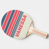 Retro Yacht Club Horizon Striping with Name 卓球ラケット (横)