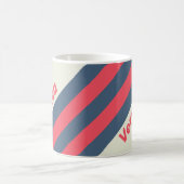Retro Yacht Club Stripes with Name コーヒーマグカップ (中央)