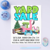 Retro Yard Sale Flyer チラシ (シングル)