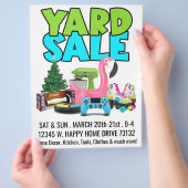Retro Yard Sale Flyer チラシ (手)