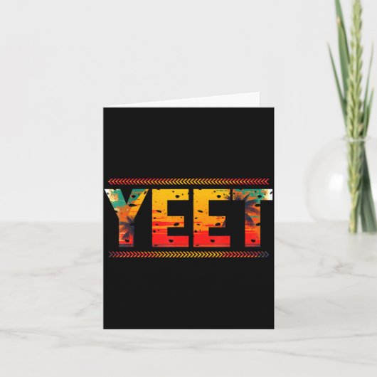 Retro Yeet Funny Saying Quote Slang Men Women Suit カード (正面)