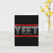 Retro Yeet Tribal Art Funny Saying Meme Mens Women カード (黄色い花)