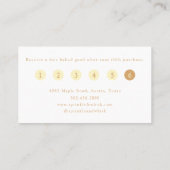 Retro Yellow And Orange Heart Bakery Loyalty  名刺 (裏面)