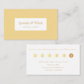 Retro Yellow And Orange Heart Bakery Loyalty  名刺 (正面/裏面)