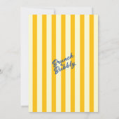 Retro yellow “Brunch & Bubbly” Bridal Shower 招待状 (裏面)