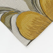 Retro Yellow Flower Garden Aesthetic フリースブランケット (角)