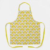 Retro Yellow Flower Garden Pattern エプロン (正面)