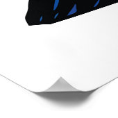 Retro Yellow Muscle Car Rear Pop Art Illustration ポスター (角)