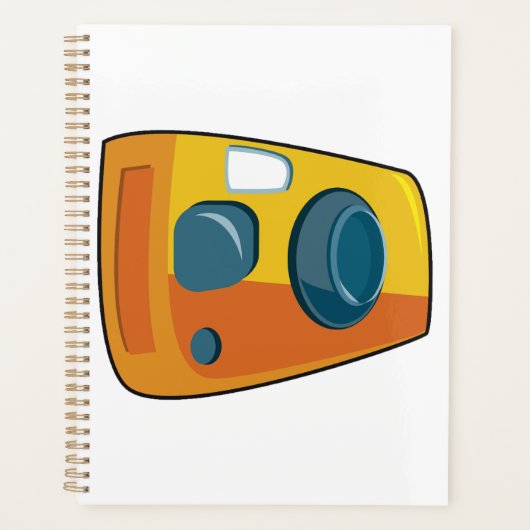 Retro Yellow Point and Shoot Film Camera プランナー手帳 (正面)