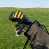 Retro Yellowjacket Three Across Striping with Name ゴルフヘッドカバー (インサイチュ)