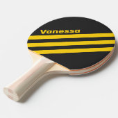 Retro Yellowjacket Three Angled Striping with Name 卓球ラケット (正面アングル)