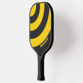 Retro Yellowjacket Three Circle Stripe with Name ピックルボールラケット (左)
