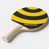 Retro Yellowjacket Three Circle Stripe with Name 卓球ラケット (正面アングル)