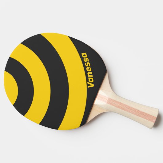 Retro Yellowjacket Three Circle Stripe with Name 卓球ラケット (横)