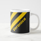 Retro Yellowjacket Three Stripes with Name ジャンボコーヒーマグカップ (右)