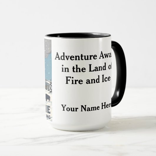 Retro Yellowstone National Park Bison Gift マグカップ (正面右)