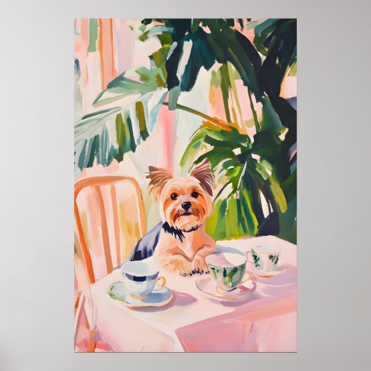 Retro Yorkshire Terrier Poster, Yorkshire Terrier ポスター (正面)