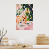 Retro Yorkshire Terrier Poster, Yorkshire Terrier ポスター (キッチン)