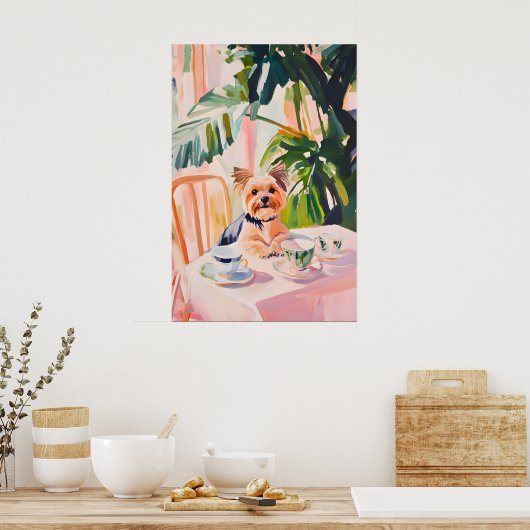 Retro Yorkshire Terrier Poster, Yorkshire Terrier ポスター (キッチン)