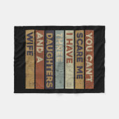 Retro You Can't E Me I Have Three Daughters And A フリースブランケット (正面(横))