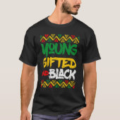 Retro Young Gifted And Black History Month African Tシャツ (正面)