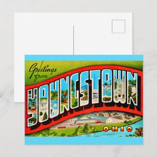 Retro Youngstown Ohio Postcard ポストカード (正面/裏面)
