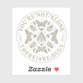 Retro You're Not Alone There Are Bugs Insects Humo シール