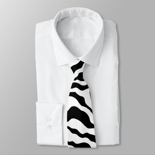 Retro Zebra Print Tie ネクタイ (タイ)