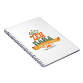 Retro Zen Mama Yoga Lotus Personalized Art Noteboo ノートブック (右側)