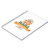 Retro Zen Mama Yoga Lotus Personalized Art Noteboo ノートブック (左側)