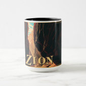 Retro Zion National Park Adventure Mug マグカップ (中央)