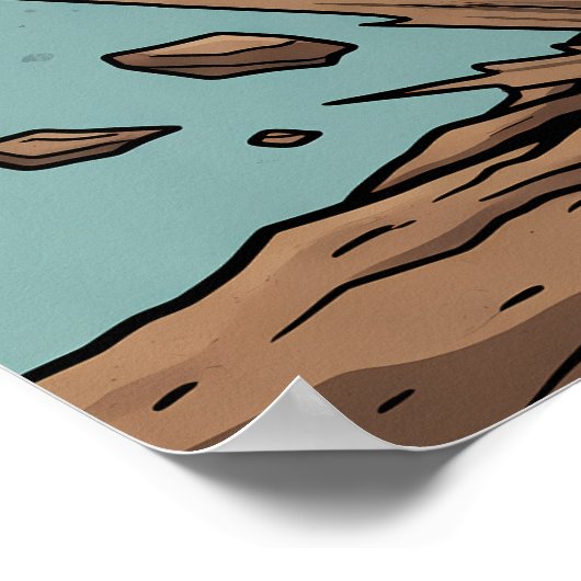 Retro Zombie Gamer Hand - Classic Controller Grip ポスター (角)