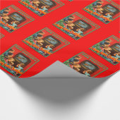 RetroChrsmsTV光沢のある包装紙2' x6ロール ラッピングペーパー (角)