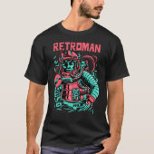 RETROMAN Synthwave Astronaut with CD  Tシャツ (正面)