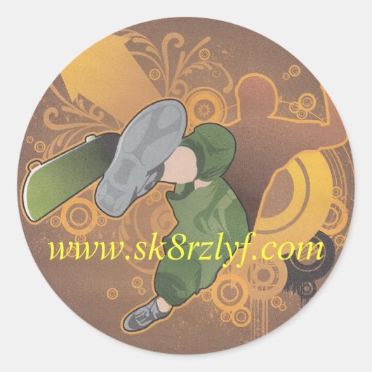 retrosk8 001, www.sk8rzlyf.com ラウンドシール (正面)