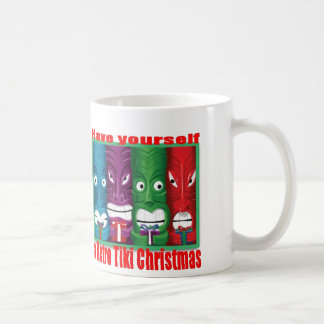 RetroTikiChristmasHeads-ClassicWhiteMug 11oz コーヒーマグカップ