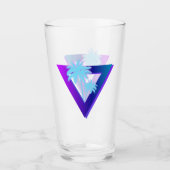 RETROWAVE SYNTHWAVE PALM TREES TRIANGLE GLASS タンブラーグラス (正面)