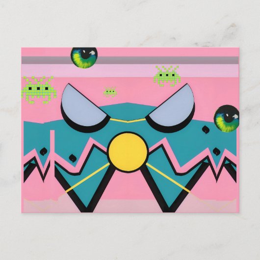 Retrowaves of Fame - Ken Gage Art ポストカード (正面)